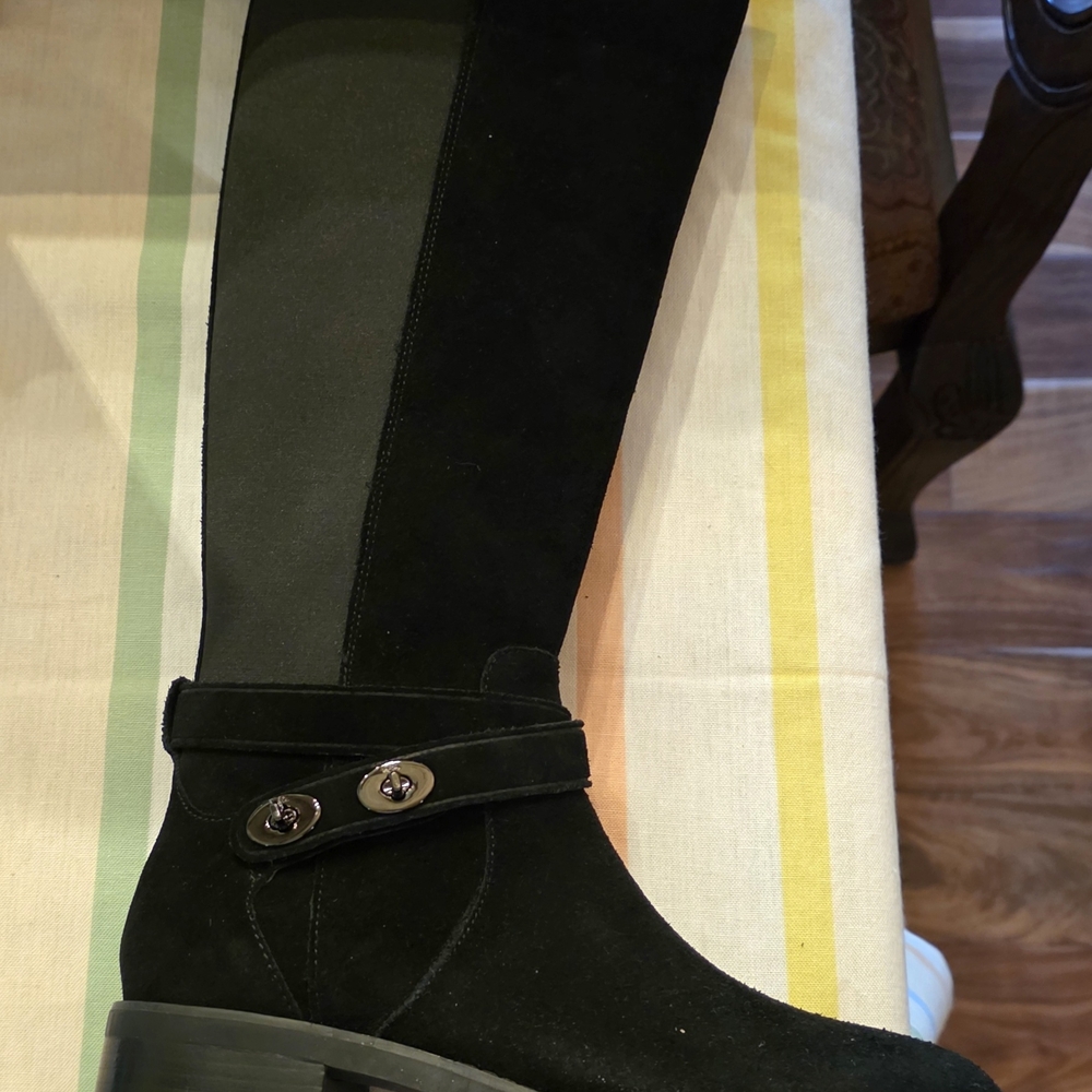 NEW! Coach Women's Black Knee-High Boots, SZ.6.5, Never Worn. - Picture 4 of 6